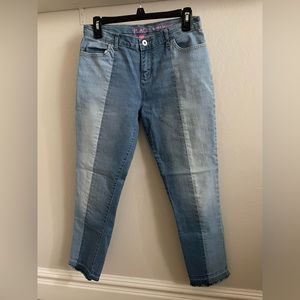 Two tone skinny jeans